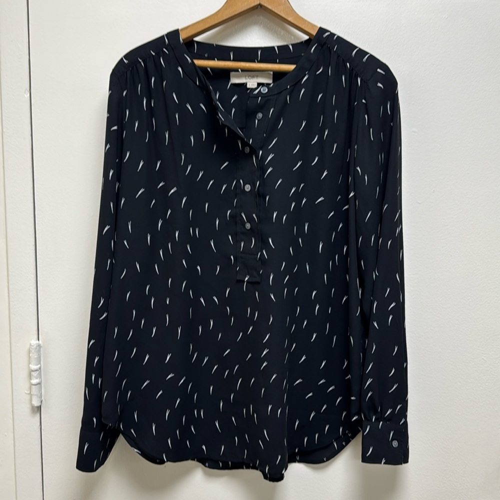 Black and white blouse